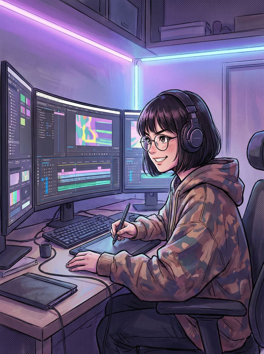 黑丝视频剪辑师王芳